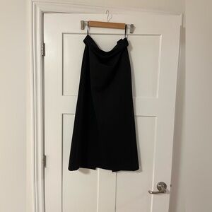 Babaton Black Draped Maxi Skirt